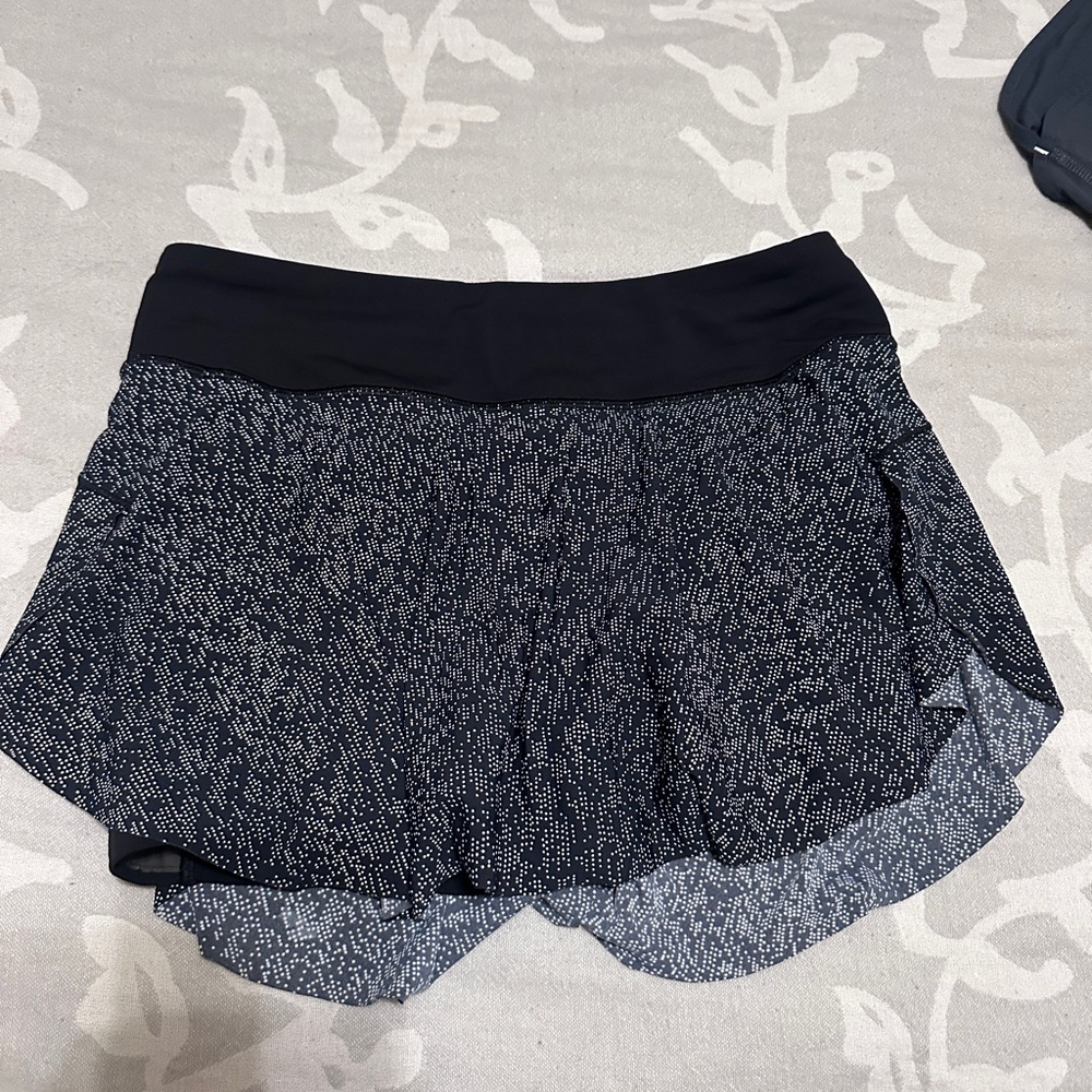 lululemon Black and White Patterned Skort